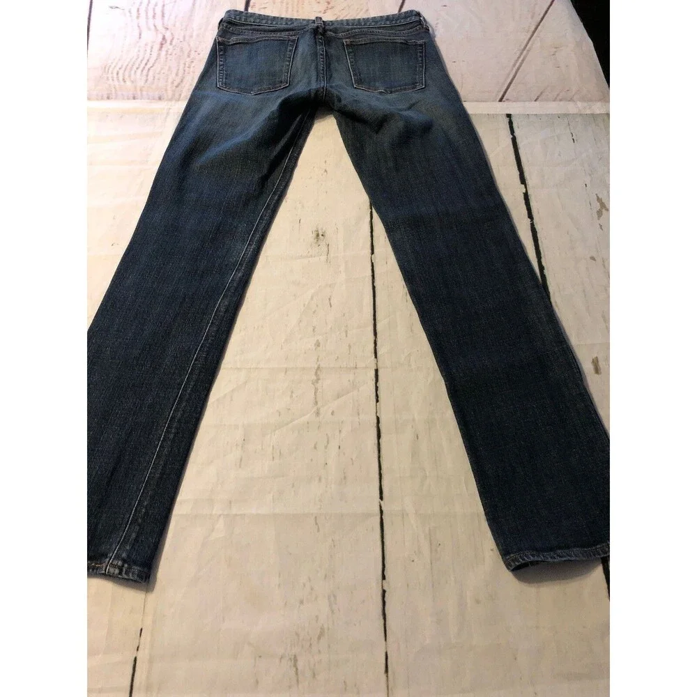 J. Crew Women's Jeans Slim Straight Leg Distressed Stretch Jeans Size 27 R x 32